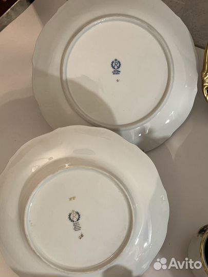 Сервиз столовый фарфоровый. Кобальт. 