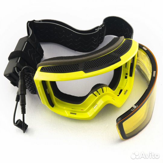 Очки с подогревом AiM Accu Heated Goggles Yellow с
