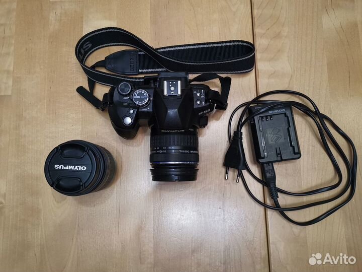 Фотоаппарат Olympus E-510 с двумя объективами