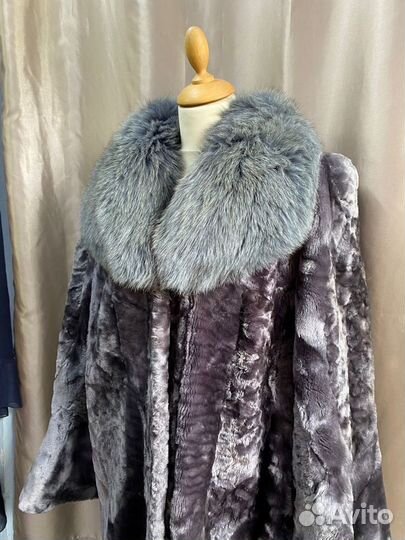 Шуба женская натуральная цигейка