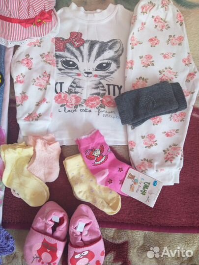 Вещи детские для девочки на 9-12 месяцев