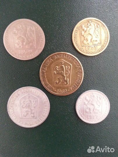 Монеты Чехословакии и Венгрии