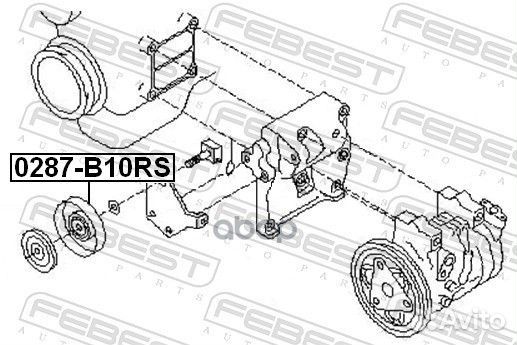 Ролик натяжной nissan primera P12 2001-2007