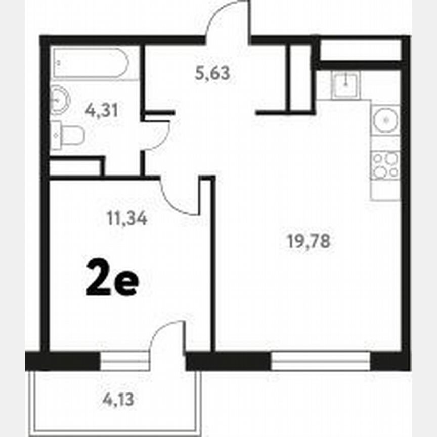 1-к. квартира, 40,7 м², 11/17 эт.