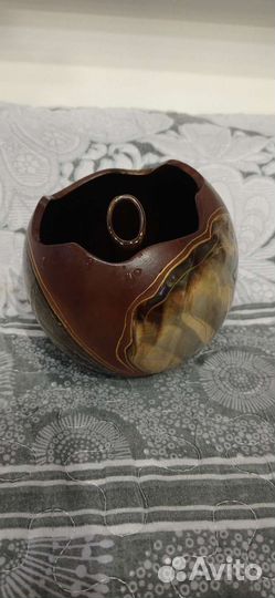 Декоративная вазочка для интерьера с ручной рос