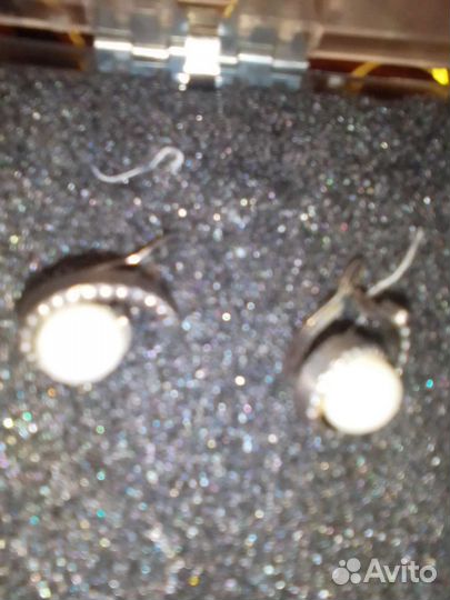 Серебро серьги,мельхиор