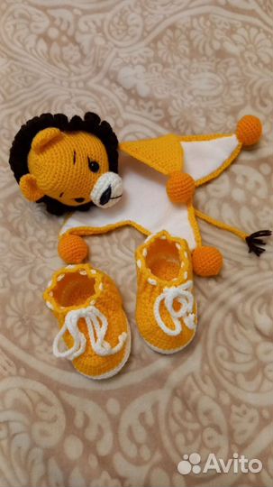 Комфортер львëнок + пинетки