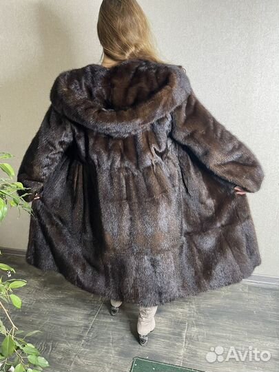 Шуба норковая цельные пластины 46-48-50