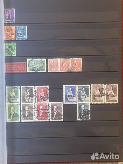 Альбом старых марок Германия,Финлядния,Латвия