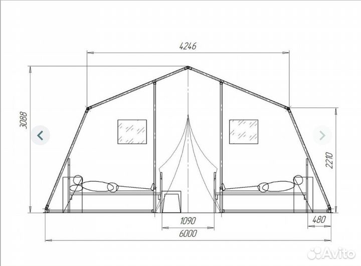 Палатка Памир-36 зимняя