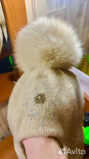 Шапка шлем зимняя для девочки