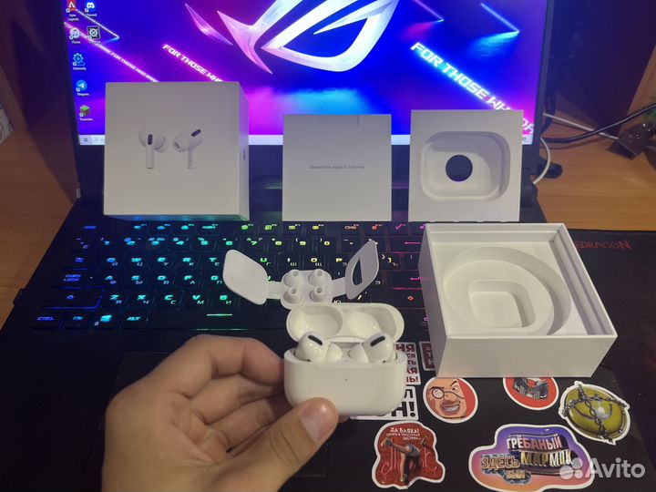 Продаю эирподс про оригинал но без провода