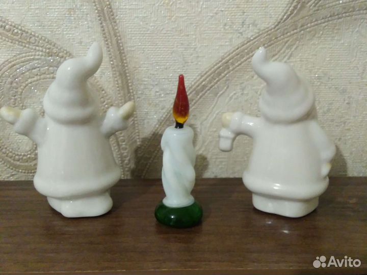 Гномы фарфор цветное стекло Дания