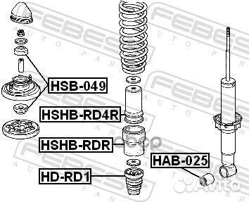 Отбойник заднего амортизатора HD-RD1 Febest