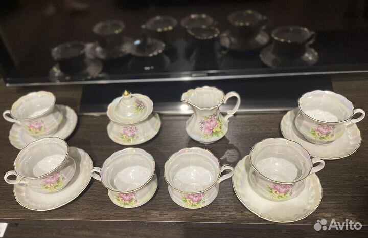 Чайный фарфоровый сервиз Коростень