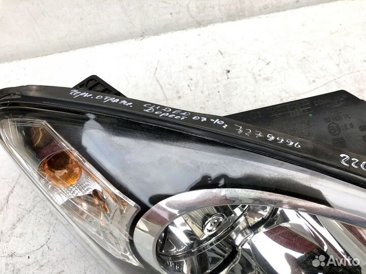 Фары комплект черный отражатель Киа Сид 1