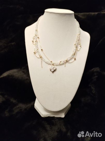 Колье, бижутерия, чокер, хрустальное колье