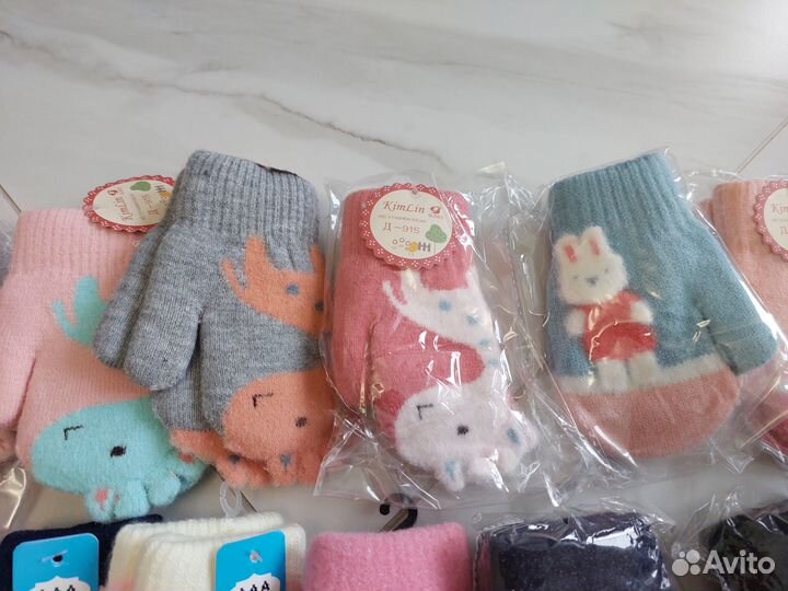 Рукавицы варежки перчатки детские зимние