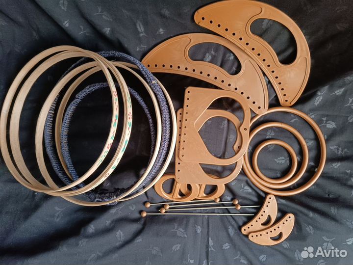 Пяльца деревянные. Макраме. Спицы