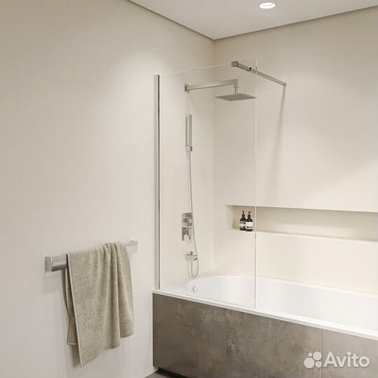 Шторка на ванную стеклянная