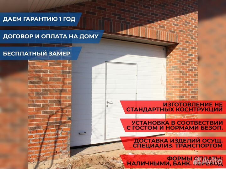 Автоматические секционные гаражные ворота