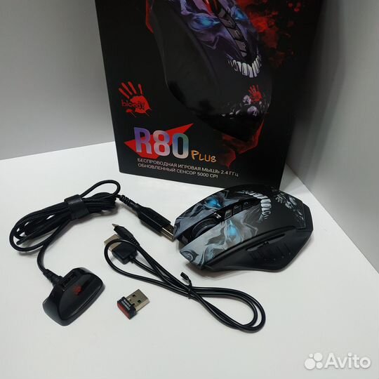 Игровая беспроводная мышка Bloody R80 Plus