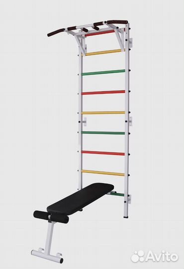 Шведская стенка с турником и брусьями