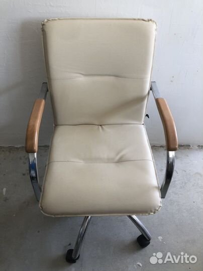 Компьютерное кресло натуральная кожа