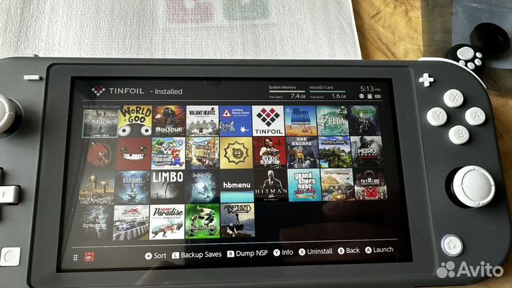 Новая прошитая Nintendo switch lite