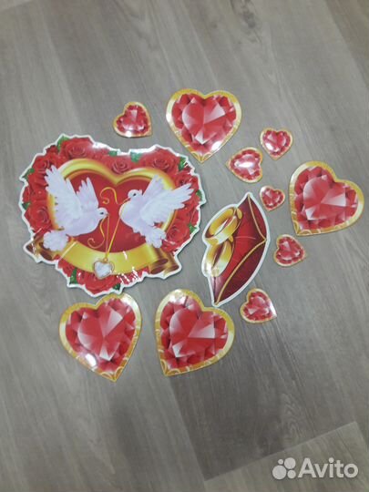 Свадебные ленты, магниты на машину