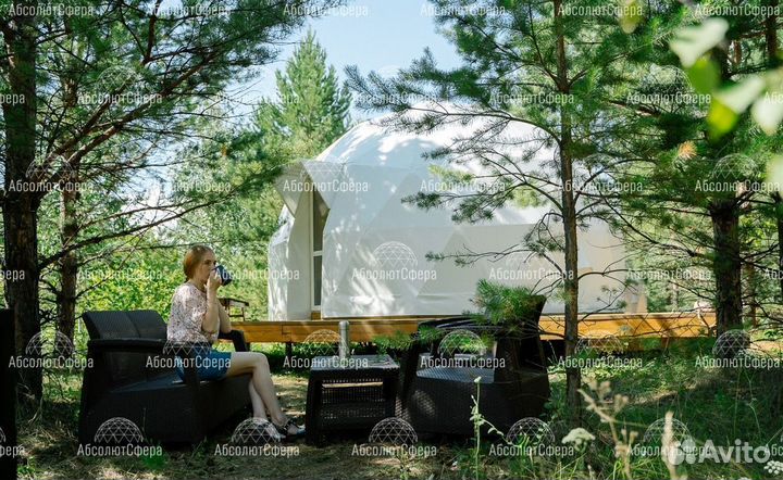 Сферические шатры для глэмпинга. Геокупол. Юрта