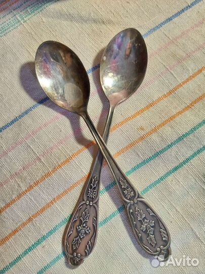 Набор чайных ложек мельхиор