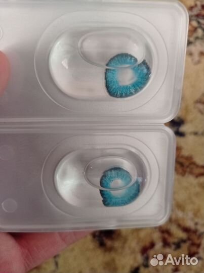 Линзы голубые