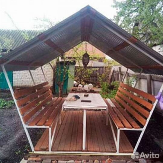 Садовая мебель столы, скамейки, качели, мангалы