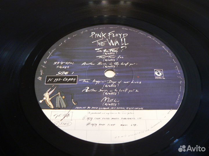 Виниловая пластинка Pink Floyd-The Wall 1979 год