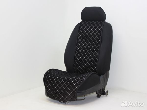 Накидки на сиденья ромб, широкий низ, велюр чер