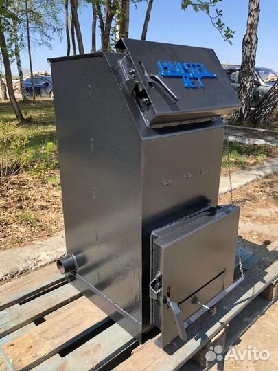 Твердотопливный котёл с увеличенной топкой