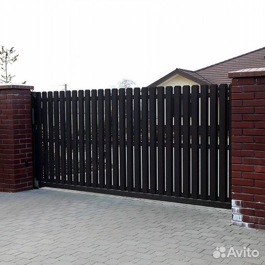 Ворота из евроштакетника Бологое