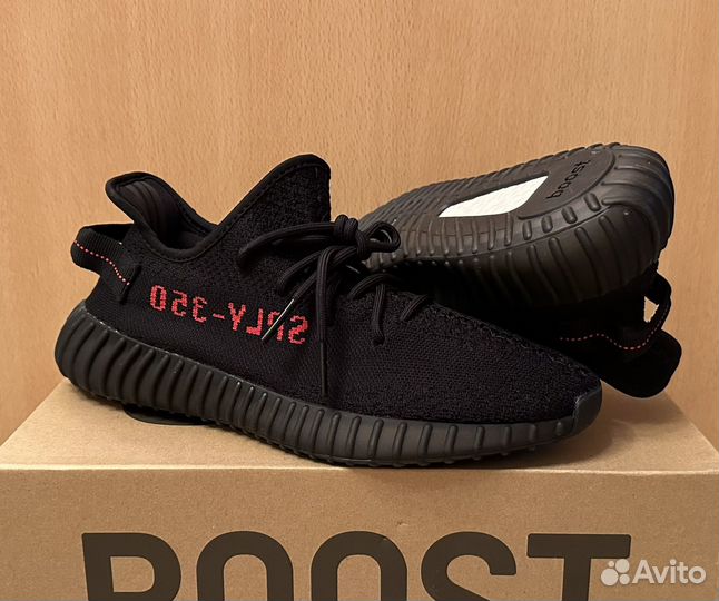 Adidas Yeezy Boost 350 v2 Black Red (оригинал)