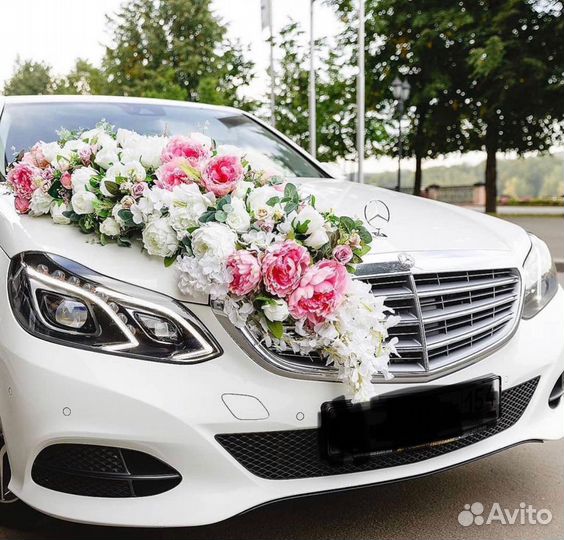 Свадебные украшения на машину\автомобиль\кольца