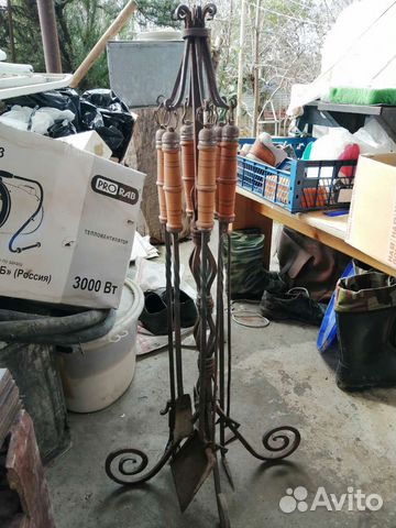 Набор для камина. Кованный