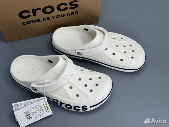 Мужские сабо crocs clog white/ белые крокси