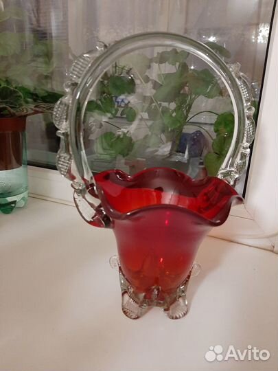 Ваза для конфет стекло времен СССР