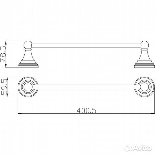 Полотенцедержатель Rav Slezak Morava MKA0701/40 Х