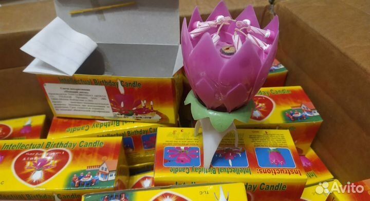 Свеча для торта Лотос