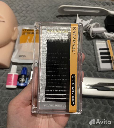 Набор для наращивания ресниц с маникеном