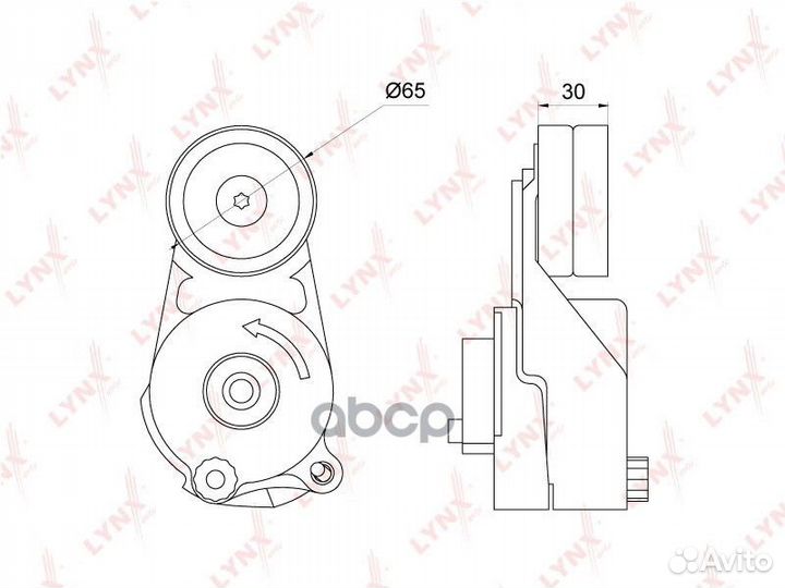 Натяжитель поликлинового ремня PT3162 lynxauto