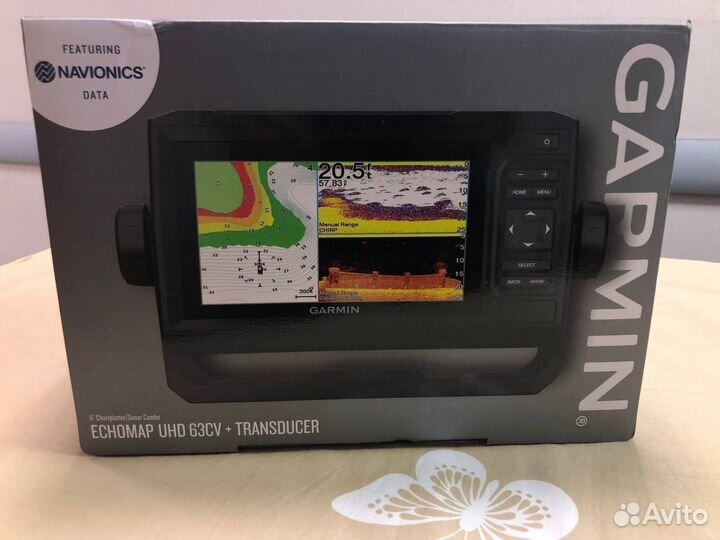 Картплоттер Garmin UHD 63CV c датчиком GT24