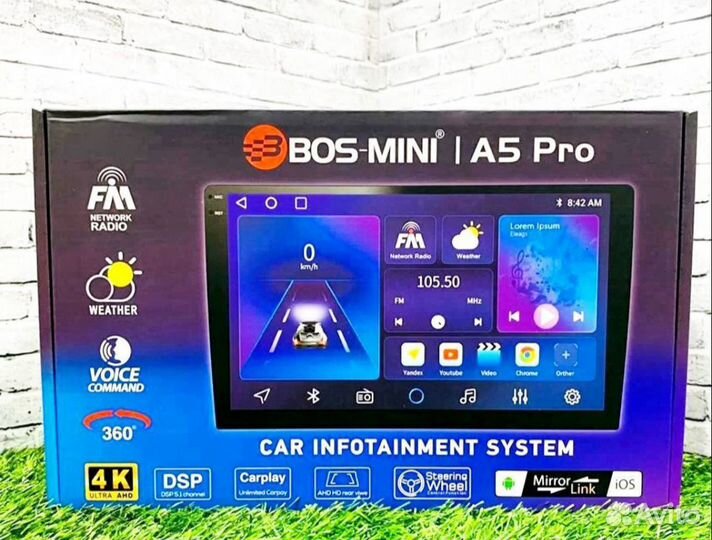 Магнитола bos mini A5 Pro 4+64 Gb