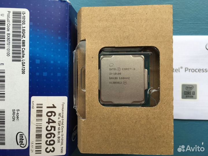 Intel core i3 10100 box